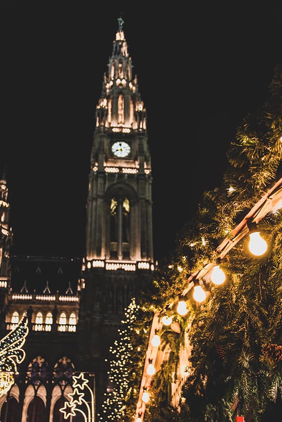 Uno dei mercatini di Natale a Vienna