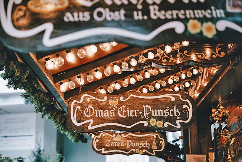 Stalls at Vienna Christmas markets