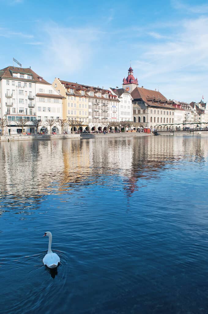 Lucerne skyline in winter