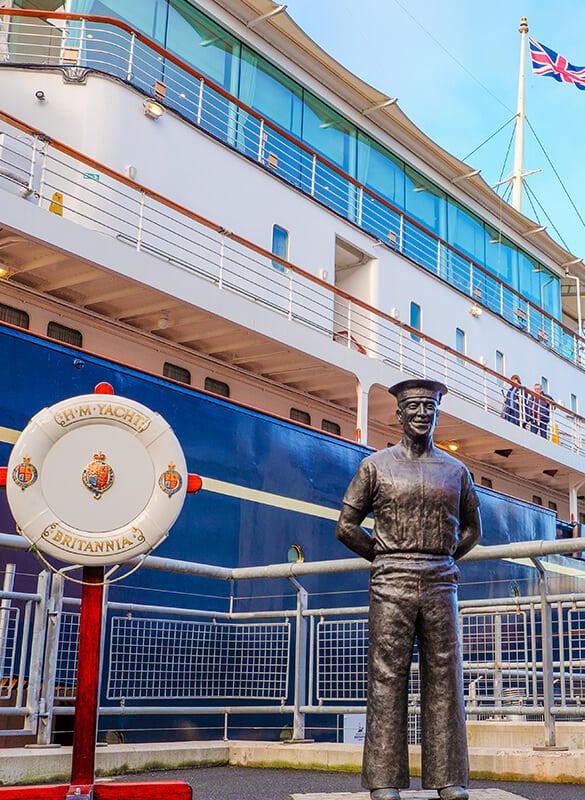 Royal yacht Britannia statue (Scotland)