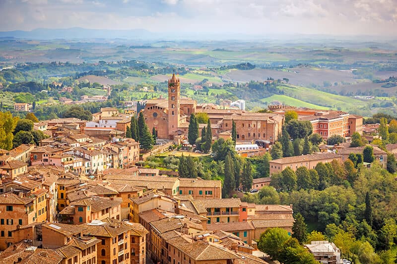 Panoramica di Siena vista dall'alto