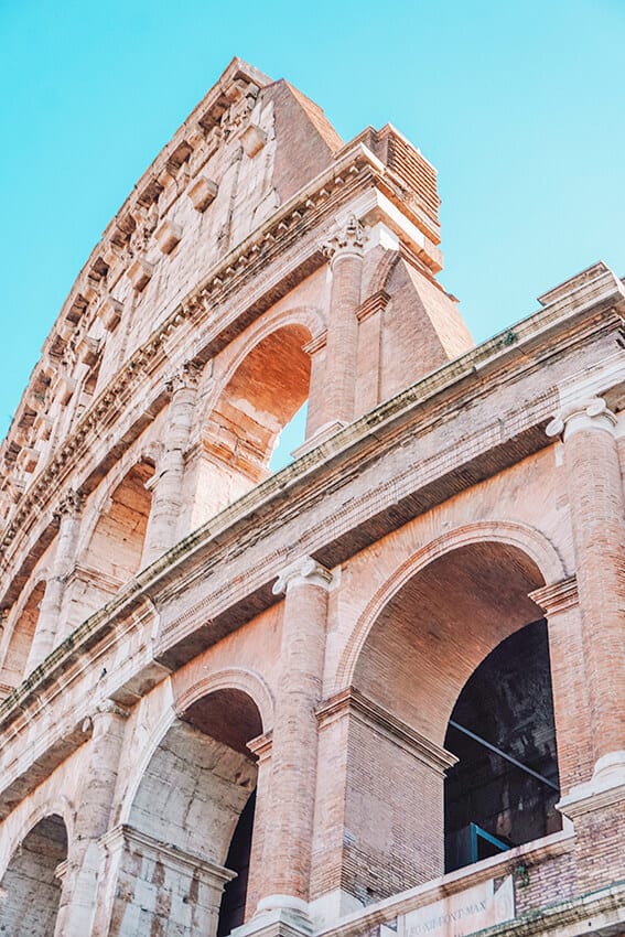 View of the Coliseum in Rome