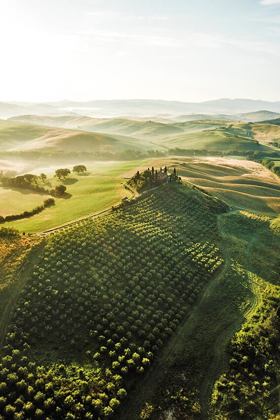 View of the Tuscany countryside