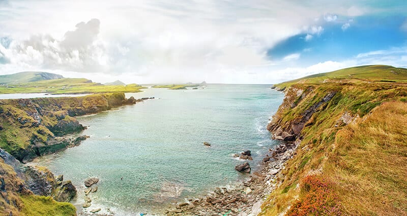 View of the sea from Bray Head Loop, Ireland