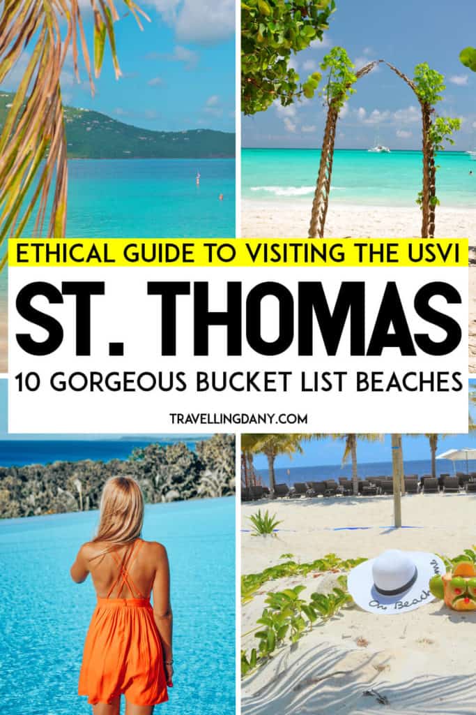 Complete ethical guide to visiting the best St Thomas beaches (USVI)! Let's see the best places to visit in St Thomas, with tips and info on how to be a conscious traveler, how to preserve the oceans and the sea turtles! | #usvi #stthomas #ocean