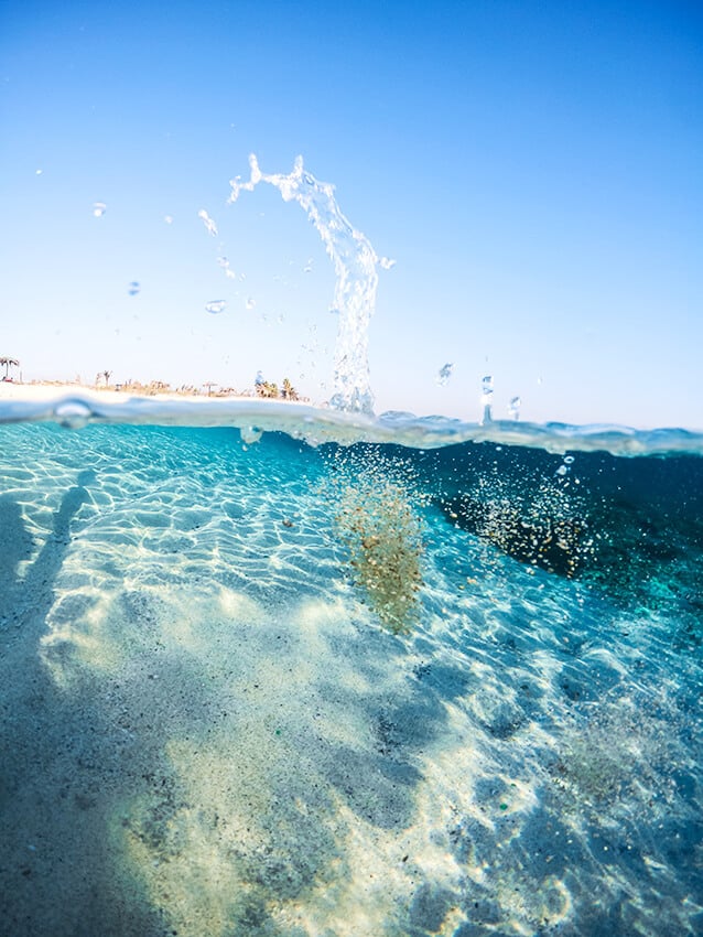 Crystal clear water at St. Thomas island USVI