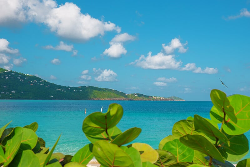 Bluebeards Beach on a sunny day in St Thomas USVI