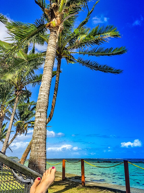 Woman relaxing on the beach in St. Thomas