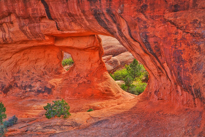 Red roch arches at Canyonlands national park in Utah