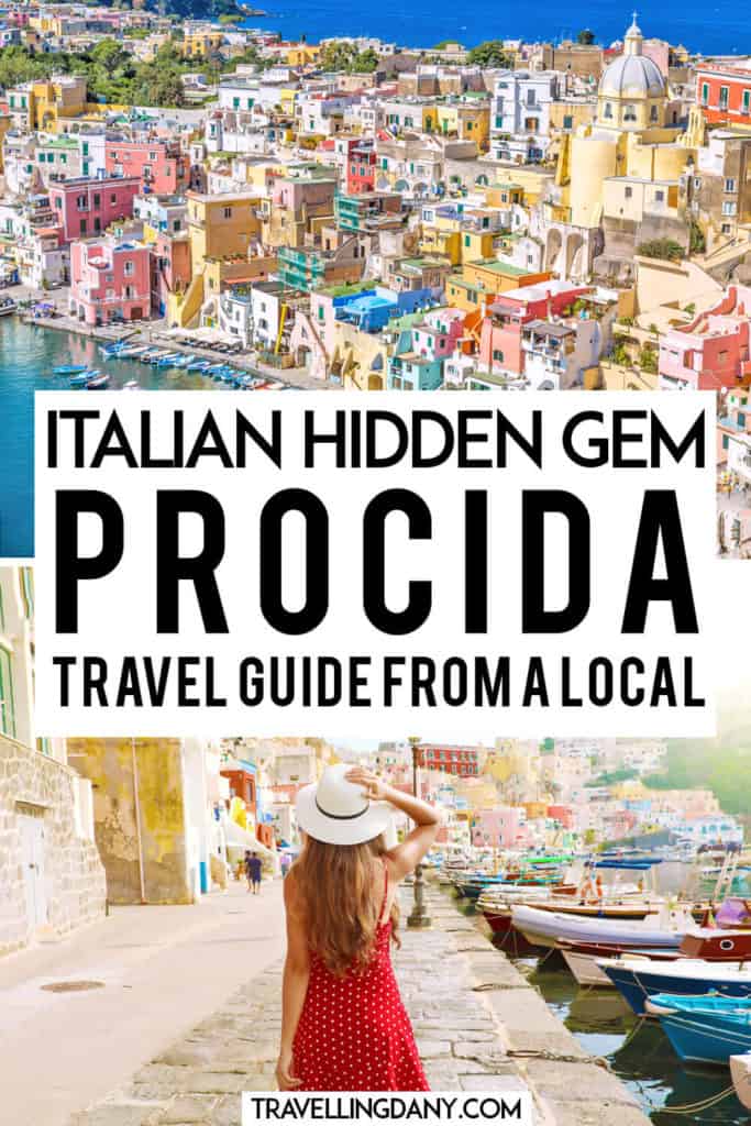 Procida (Italy) is one of the hidden gems in Italy you should visit also on a short trip. If you're planning a trip to explore Southern Italy, add Procida island to your itinerary and discover the cutest colorful houses in Italy, hidden beaches and delicious Italian food! | #procida #italytrip #europe #cuteplaces