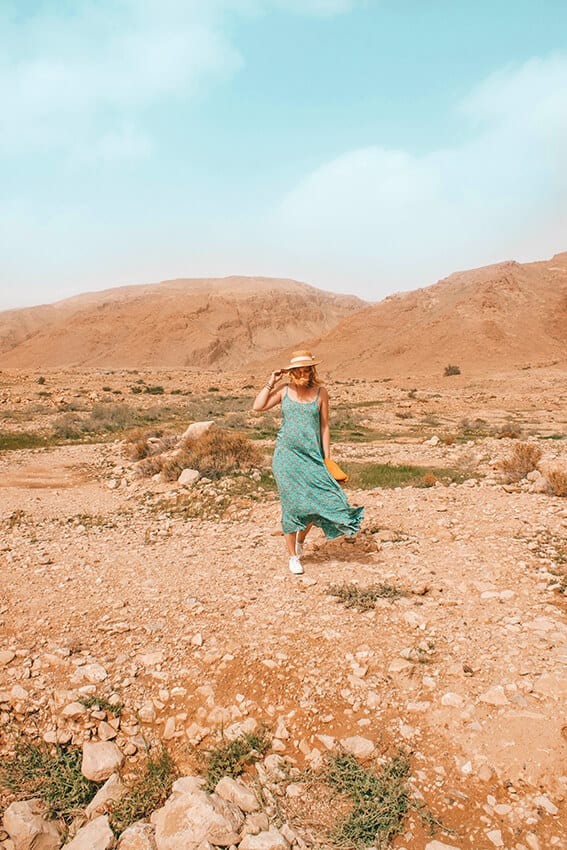 Girl walking at Canyonlands one of the best parks in Utah