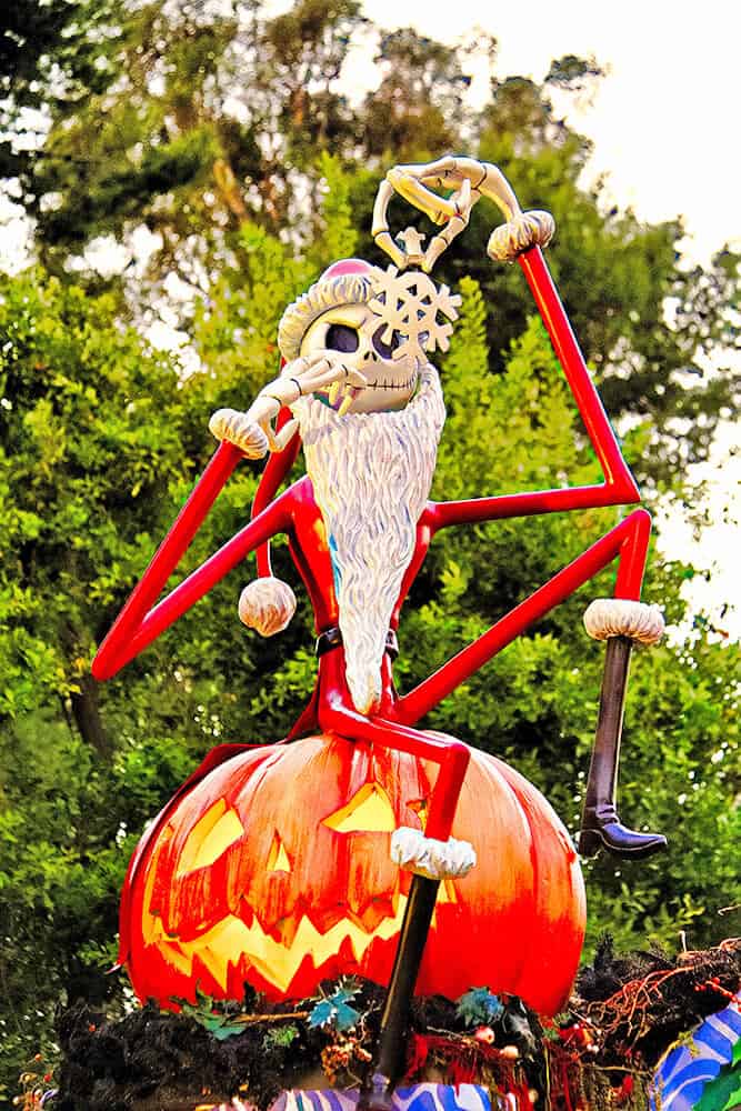 Jack Skellington as Santa Claus for Halloween at Disney 