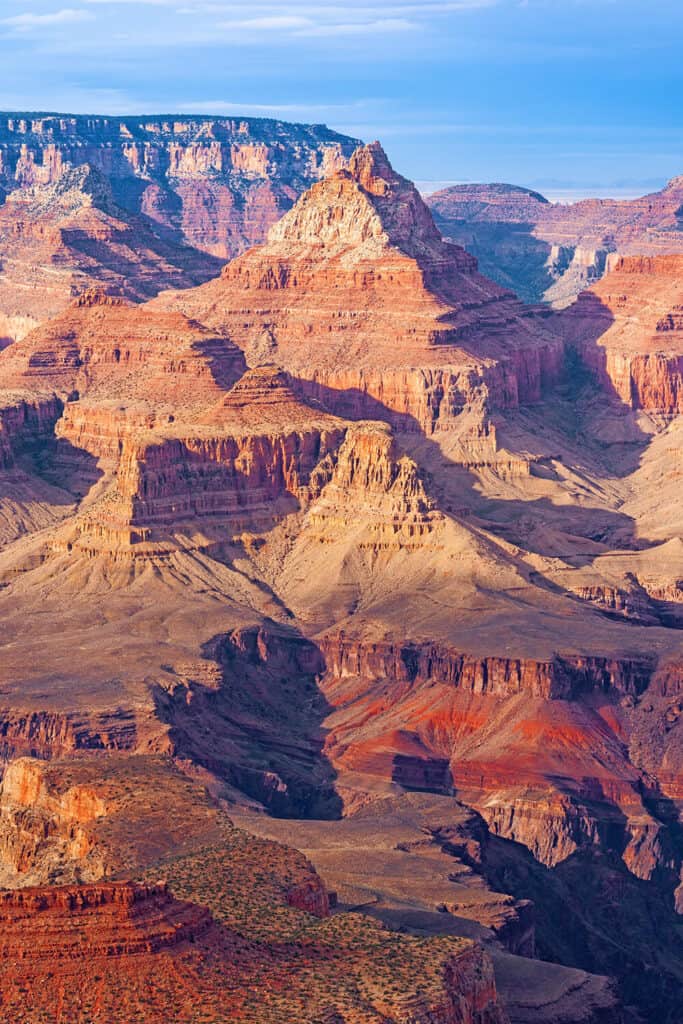 View of the Grand Canyon South Rim at Sunset