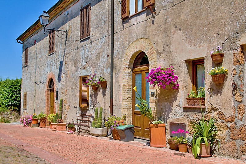 Small town in Tuscany in spring
