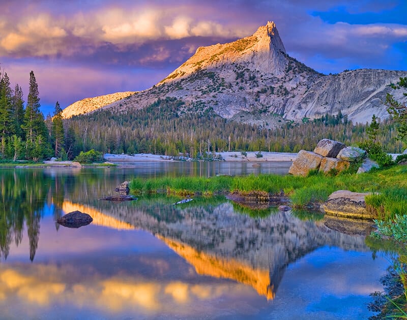 Cathedral peak at sunset