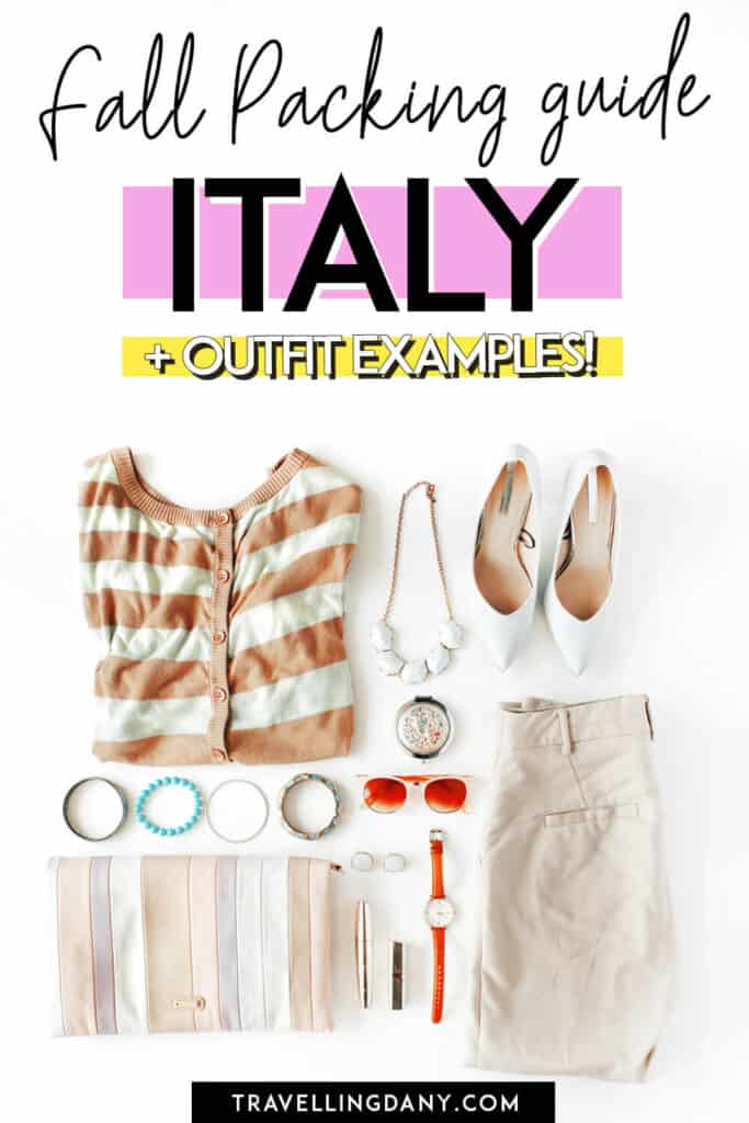 Planning a fall trip to Italy is always a good idea. If you are worried because you don't know what to wear in Italy in autumn, we've got you! Discover a super useful fall packing guide to visit Autumn in Italy, full of outfit ideas!