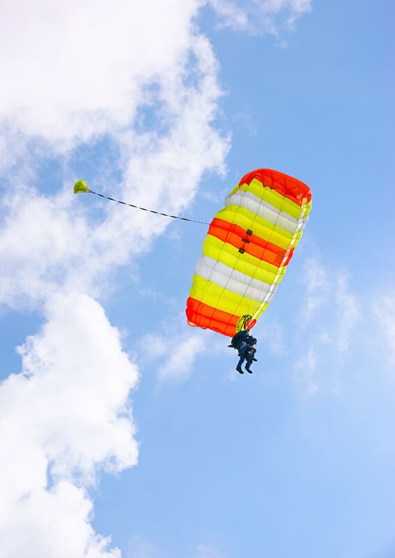 Tandem Skydiving in the open