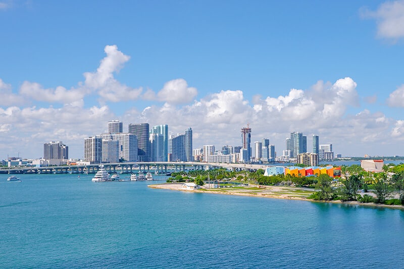 Miami skyline seen from Brickell
