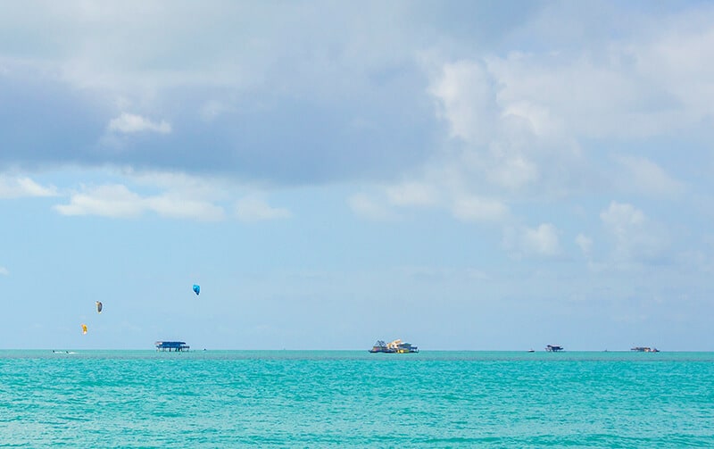 Above the water houses at Stiltsville Miami