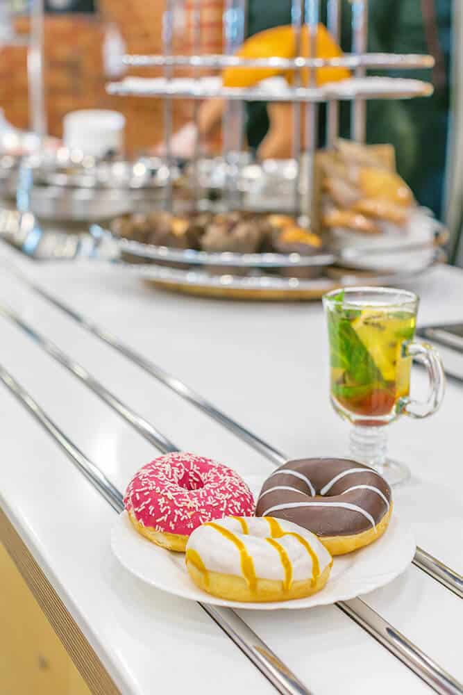 Cute donuts on the table at the Salty Donut Miami