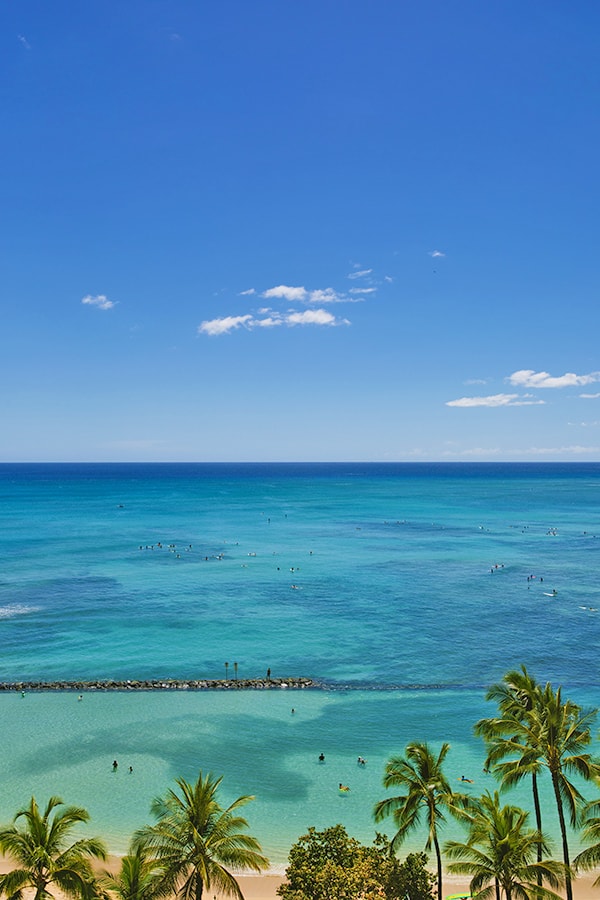 View from Moana Surfrider in Waikiki