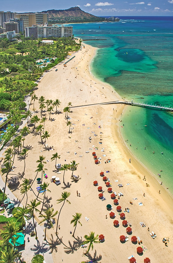 View of Waikiki Beach (Hawaii)