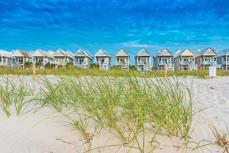 Beach houses in St. George Island (Florida)