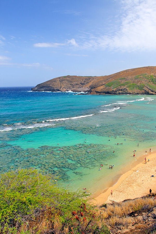 Hanauma Bay vista dall'alto