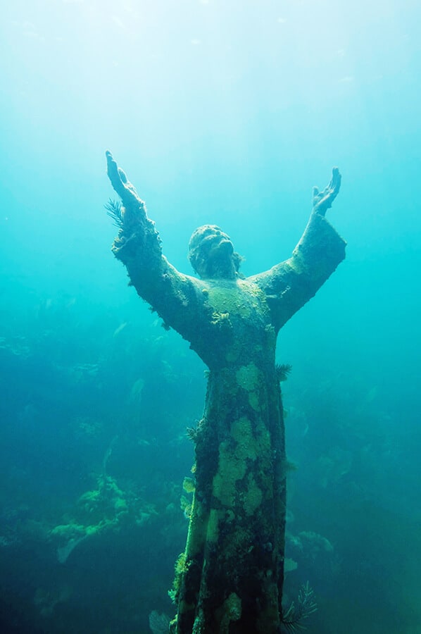 John Pennekamp underwater Christ statue