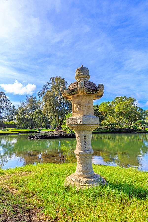 Japanese lantern at Hoomaluhia Botanical Gardens