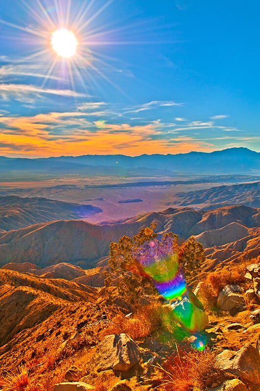 Coachella Valley at sunset