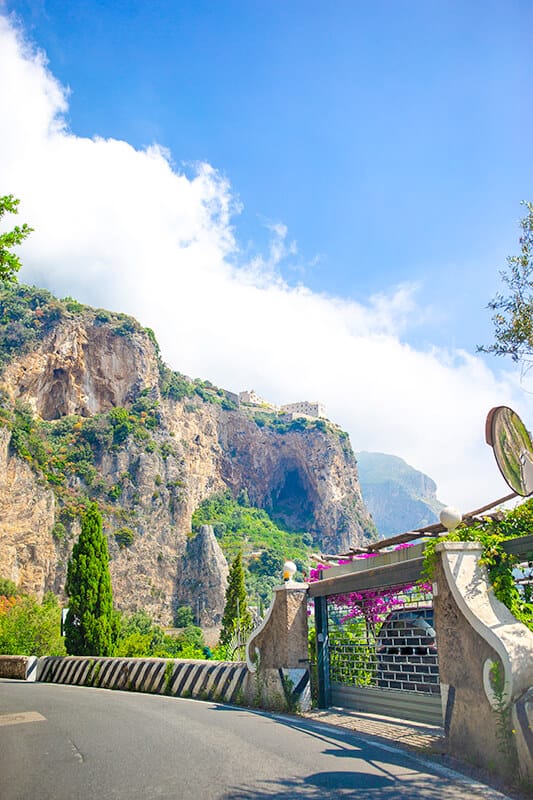 SS163 road on the Amalfi Coast