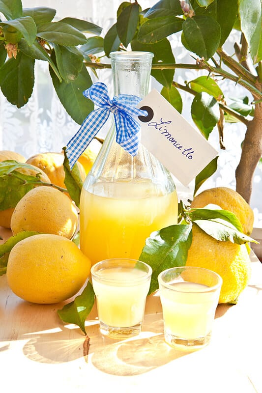 Italian limoncello with Amalfi lemons