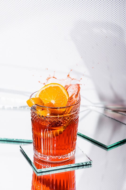 Negroni with Orange Slice