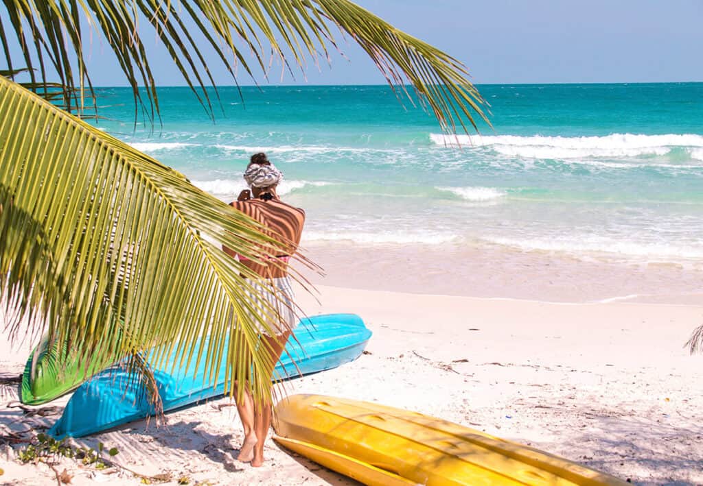 Girl on a beach in Florida (USA)