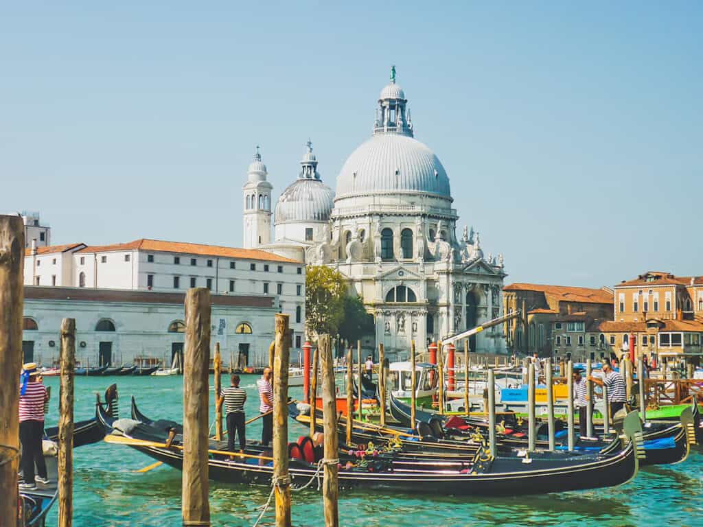 Gondolas in Venice (Italy)