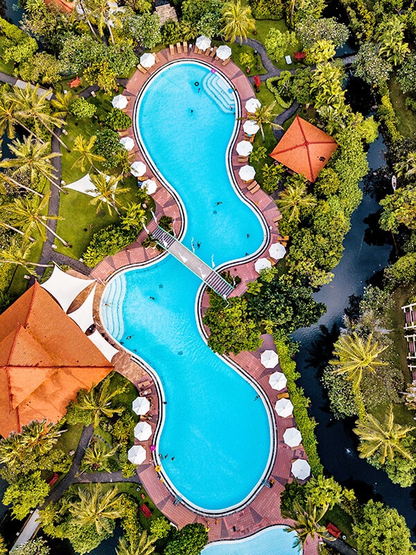 Tropical swimming pool