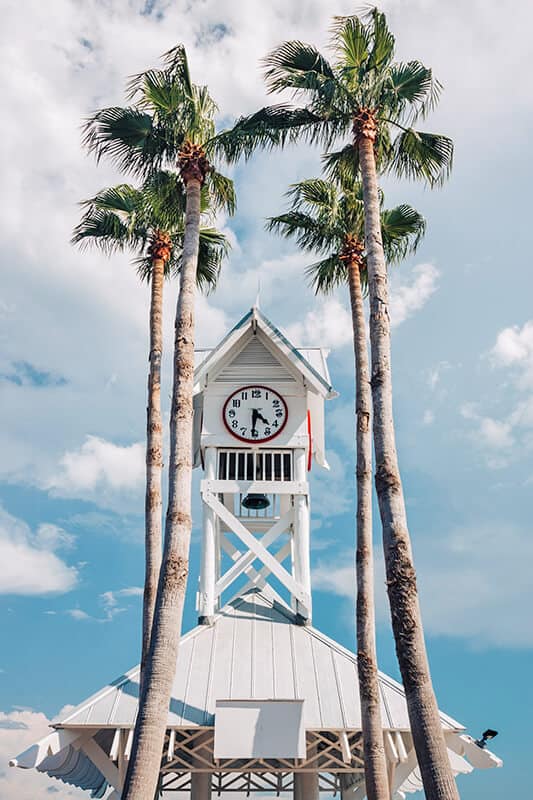 Bradenton Beach clock in Florida