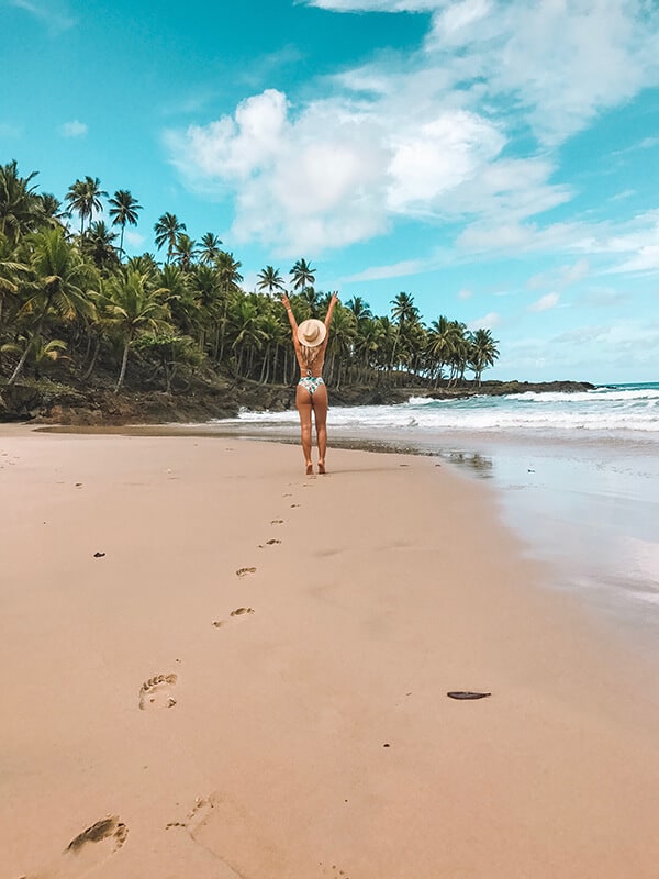 Woman having fun at a Florida beach