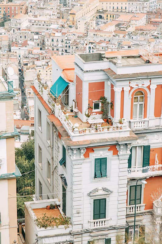 Baroque architecture in Centro Storico at Naples (Italy)