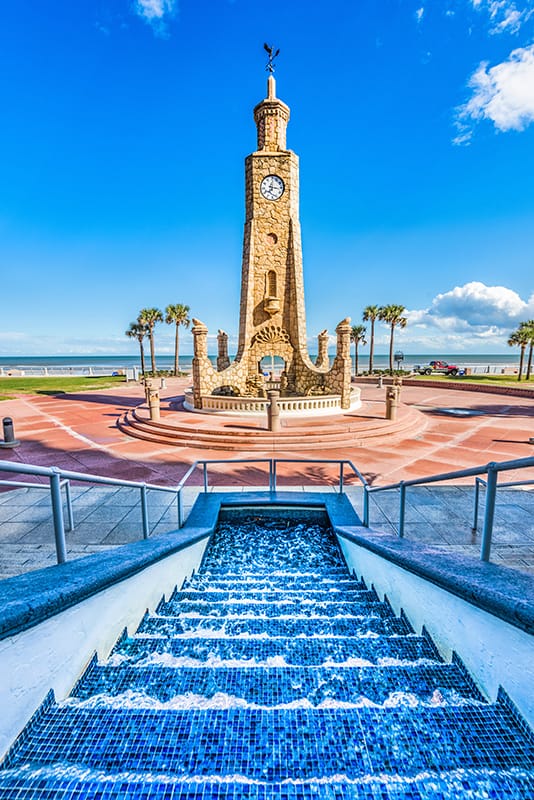 The Coquina clock tower in Daytona Beach 