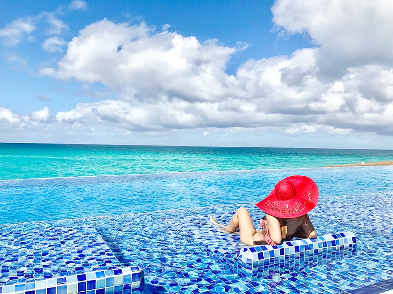 Woman at a Ormond Beach luxury resort