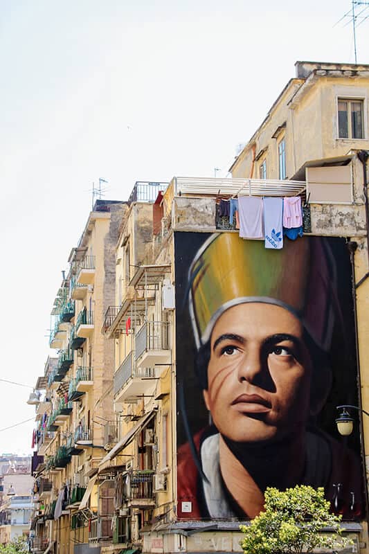 San Gennaro murales in Naples (Italy)