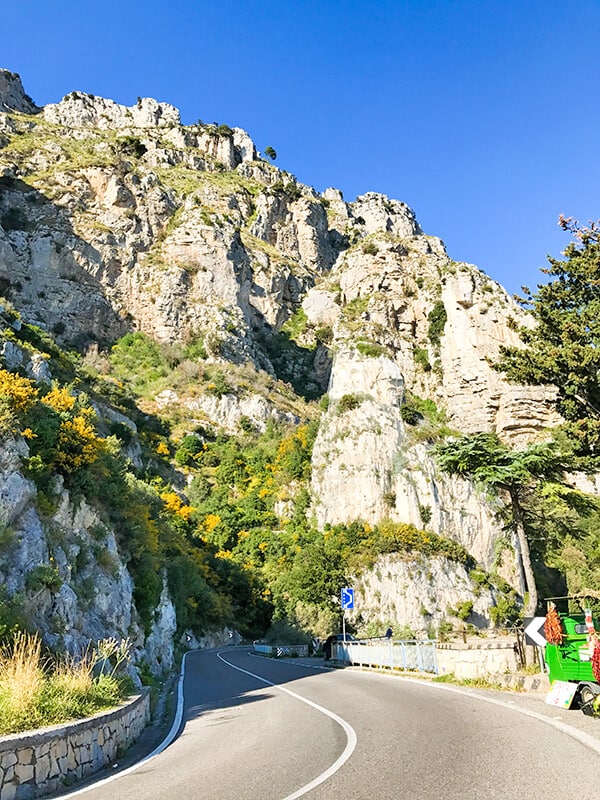 Main road on the Amalfi Coast