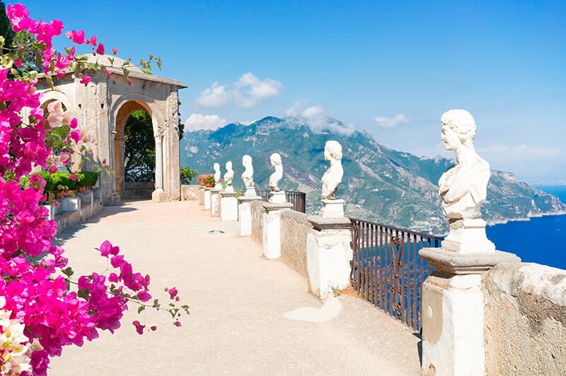 Terrace of infinity in Villa Cimbrone