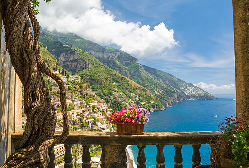 Viewpoint terrace in Positano