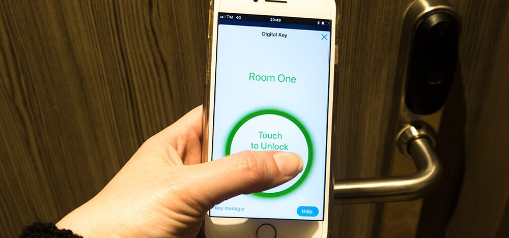 Unlocking a hotel room