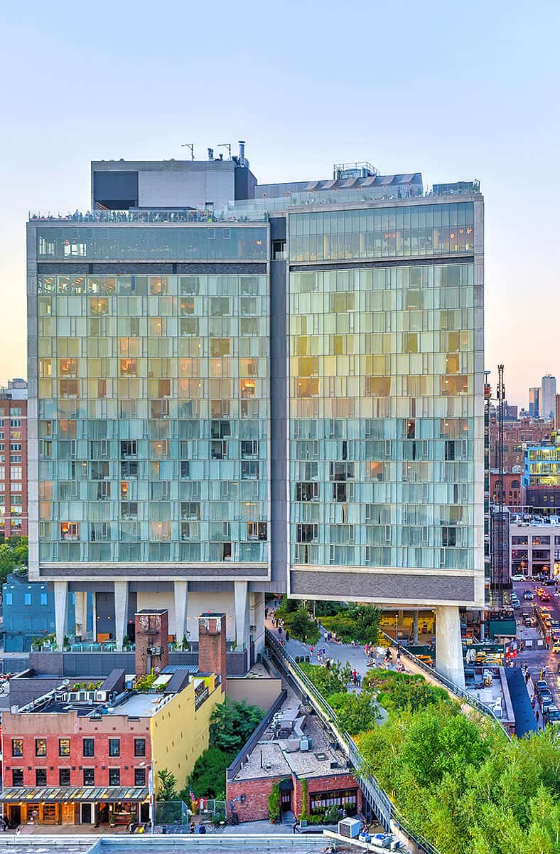 the standard seen from the High Line Park