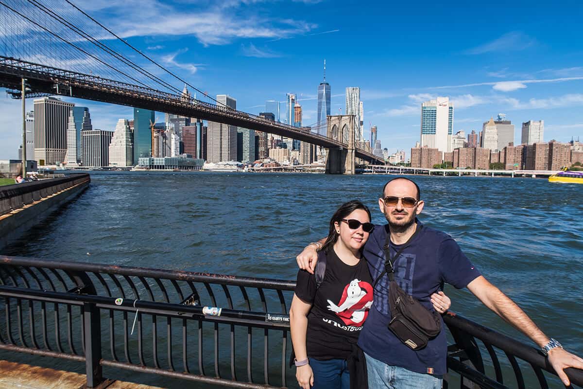 Dany and Al posing in Brooklyn