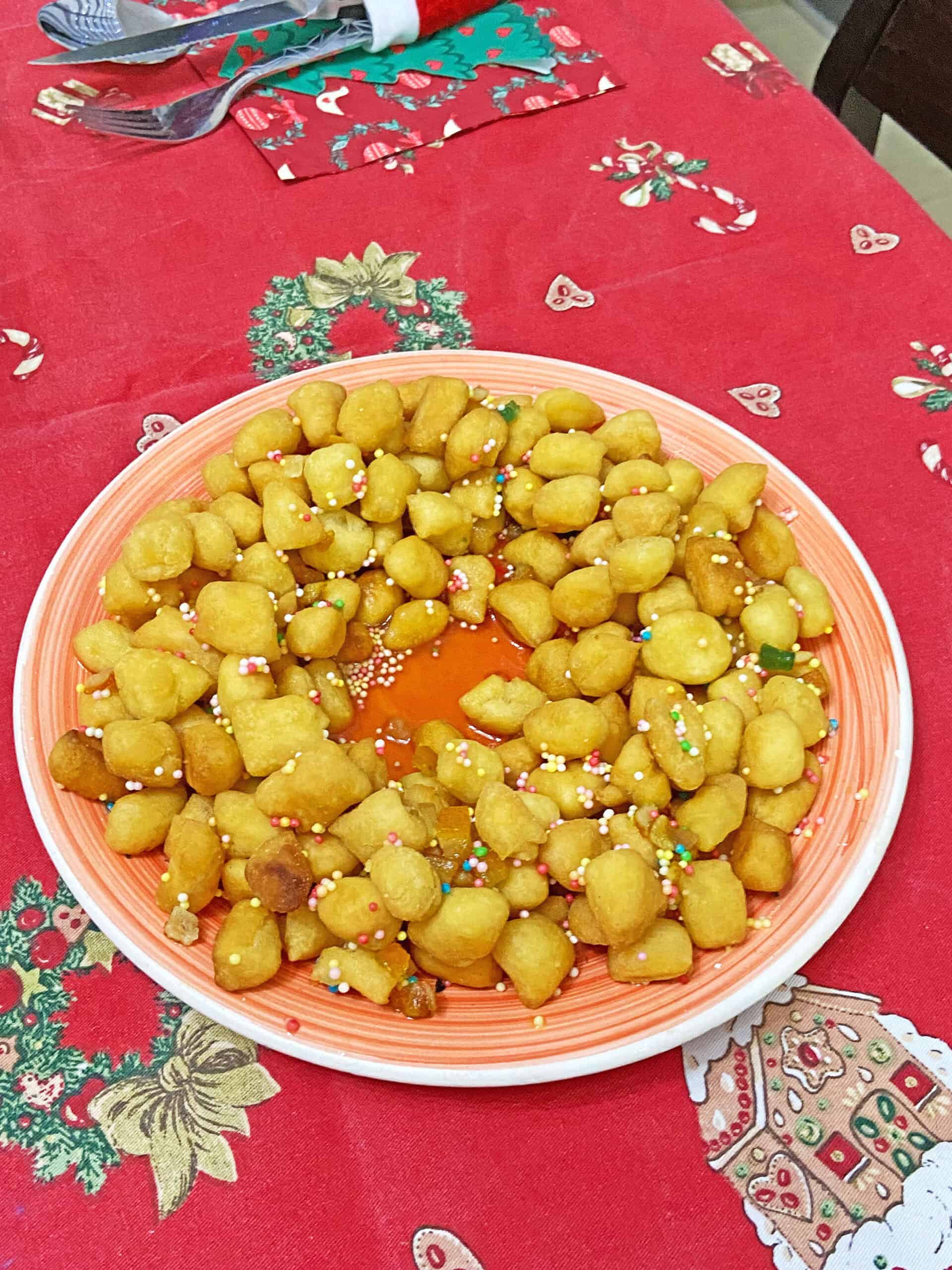 Homemade struffoli napoletani